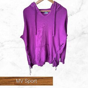 MV Sport size large purple tie up sweater